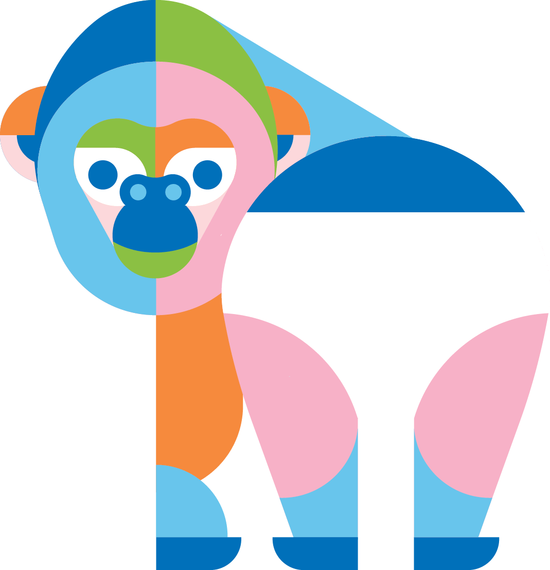 colorful pattern gorilla