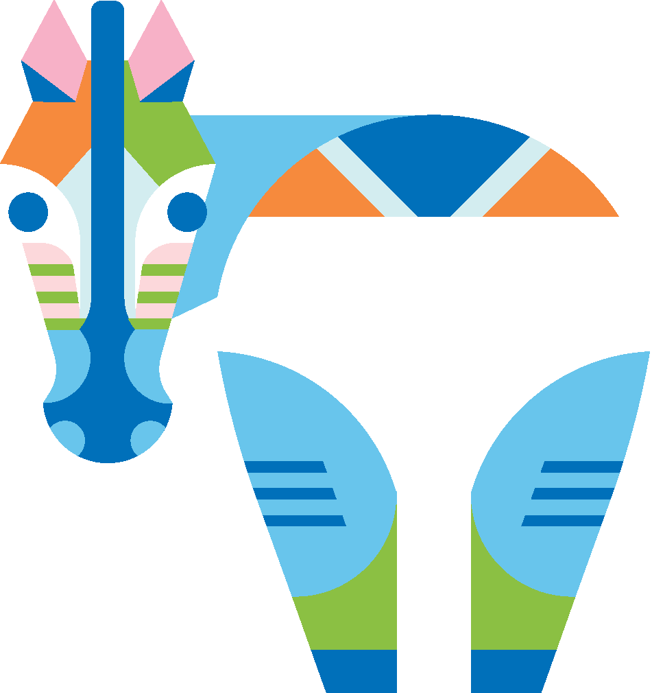 Zebra with swinging tail